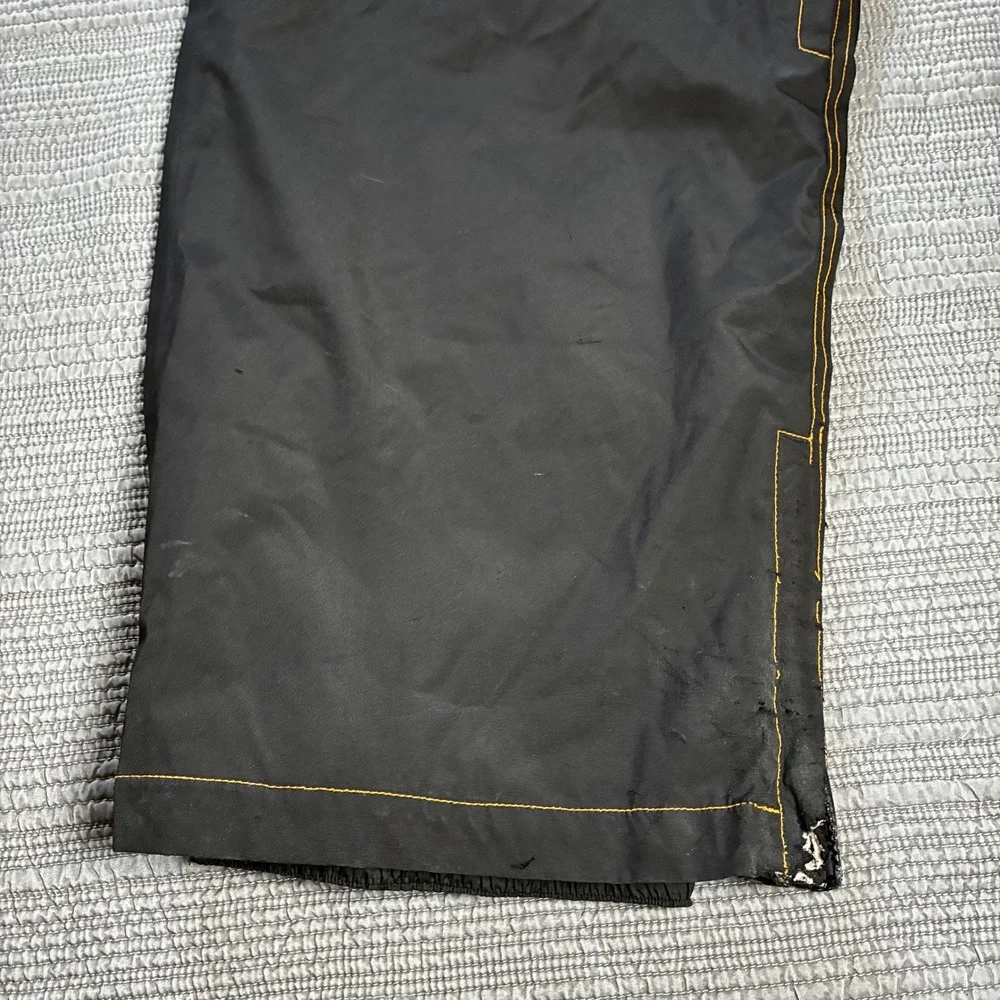 Vintage H-Street H-St Snow Pants Black Orange Stitch Baggy Skate Y2K Mens 36x30